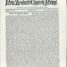 The New Zealand Church News: Issue 12, October 1878