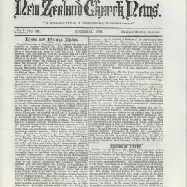 The New Zealand Church News: Issue 2, December 1878