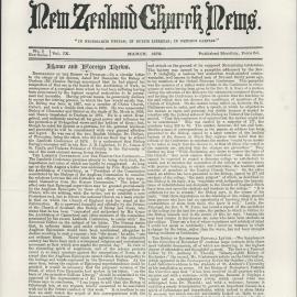 The New Zealand Church News: Issue 5, March 1879