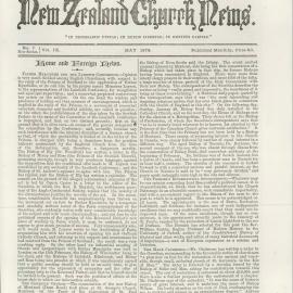 The New Zealand Church News: Issue 7, May 1879