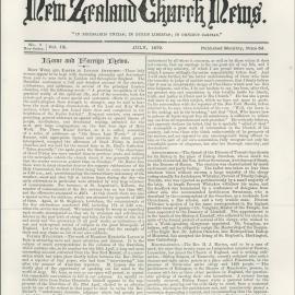 The New Zealand Church News: Issue 9, July 1879
