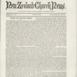 The New Zealand Church News: Issue 10, August 1879