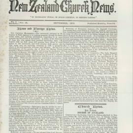 The New Zealand Church News: Issue 11, September 1879
