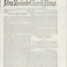 The New Zealand Church News: Issue 6, April 1880