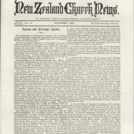 The New Zealand Church News: Issue 13, November 1880