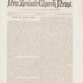 The New Zealand Church News: Issue 15, January 1881