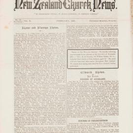 The New Zealand Church News: Issue 16, February 1881