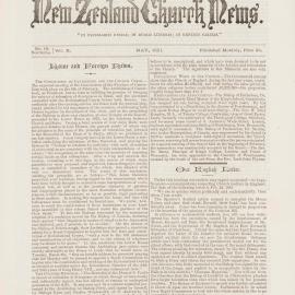 The New Zealand Church News: Issue 19, May 1881