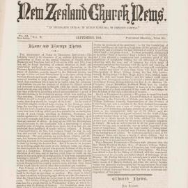The New Zealand Church News: Issue 23, September 1881