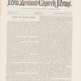 The New Zealand Church News: Issue  24, October 1881