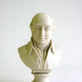 Stone bust of William C. Lowes