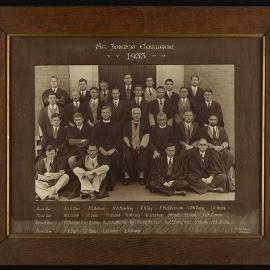 St John's College Class Photo 1933