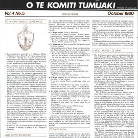 Te Reo o te Komiki Tumuaki: October 1980