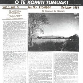 Te Reo o te Komiki Tumuaki: October 1981