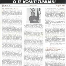 Te Reo o te Komiki Tumuaki: October 1980