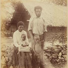 Rev. Robert Pantutun - his wife Mabel Kotur and two children