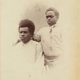 Portrait of Melanesian Man and Boy