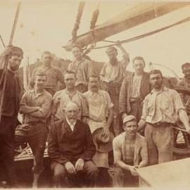 Captain Bongard and Ship's Crew on Board the Southern Cross