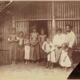 Joe Wate, wife and family at Saa, Solomon Islands