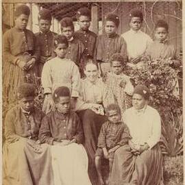 Mrs Comins and Young Women at St Barnabas