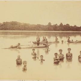 Children in Ra Lagoon, Viti Levu Fiji