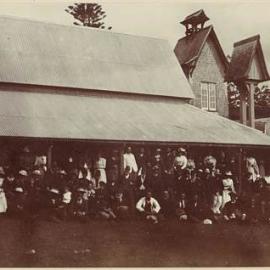 Norfolk Islanders and Mission Staff Outside the Dining hall, St Barnabas Day