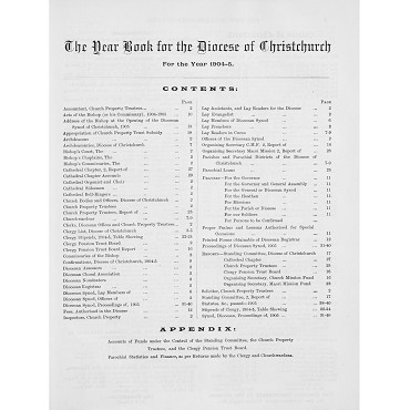 Year Book for the Diocese of Christchurch