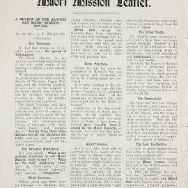 Supplement to the NZ Church News - Maori Mission 1909 Vol 2