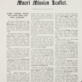 Supplement to the NZ Church News - Maori Mission 1909 Vol 4