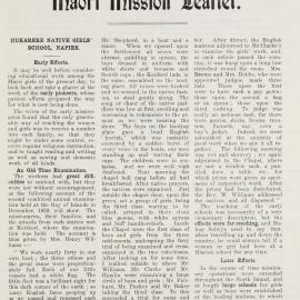 Supplement to the NZ Church News - Maori Mission 1910 Vol 2