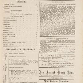 The New Zealand Church News: Issue 9, September 1890