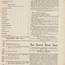 The New Zealand Church News: Issue 7, July 1890