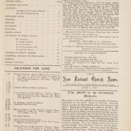 The New Zealand Church News: Issue 6, June 1890
