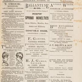 The New Zealand Church News November 1891