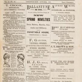 The New Zealand Church News October 1891