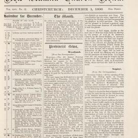 The New Zealand Church News December 1896