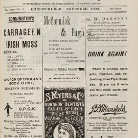 The New Zealand Church News November 1899