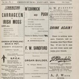 The New Zealand Church News January 1900