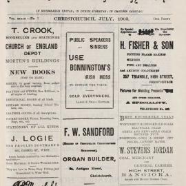 The New Zealand Church News July 1903