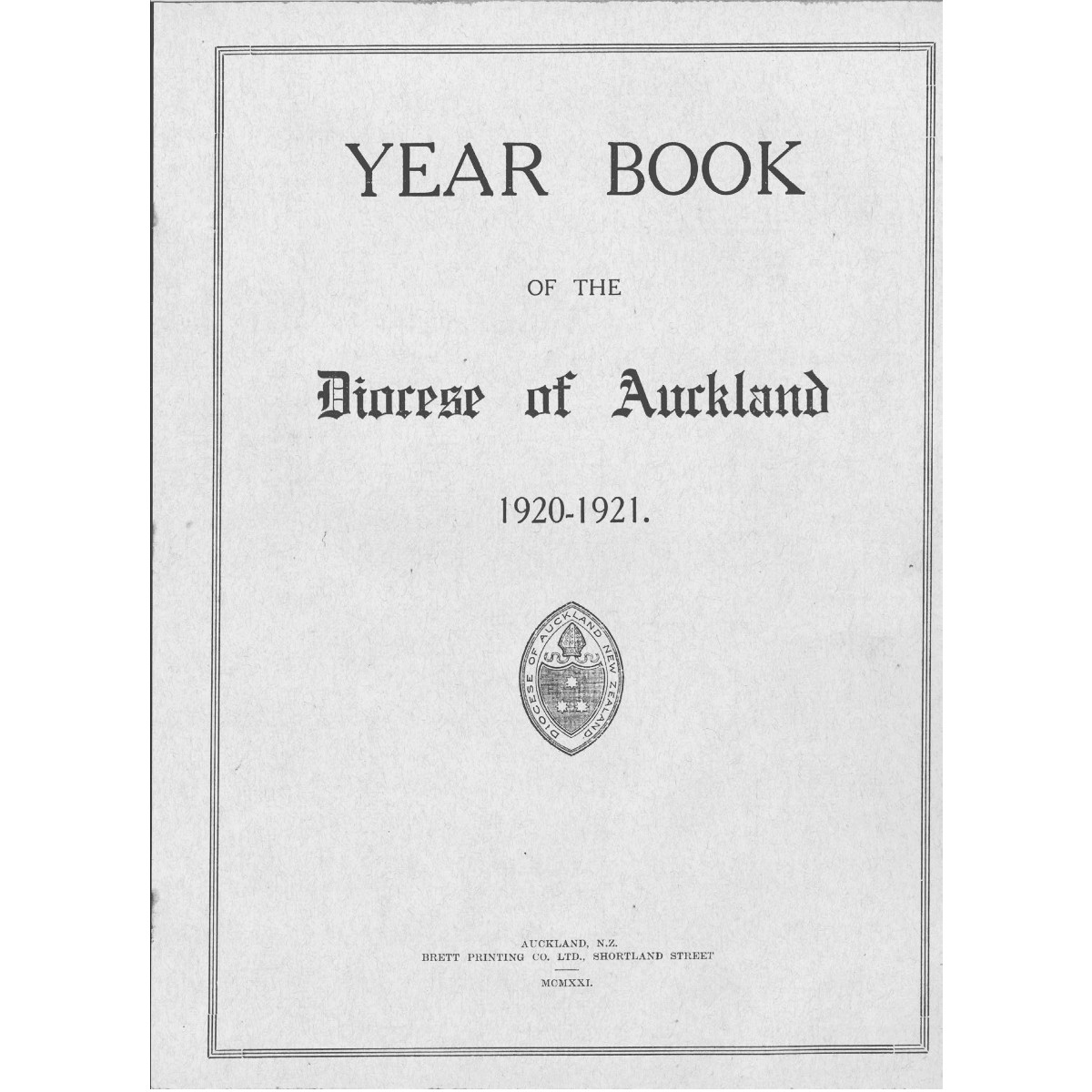 Year Book of the Diocese of Auckland