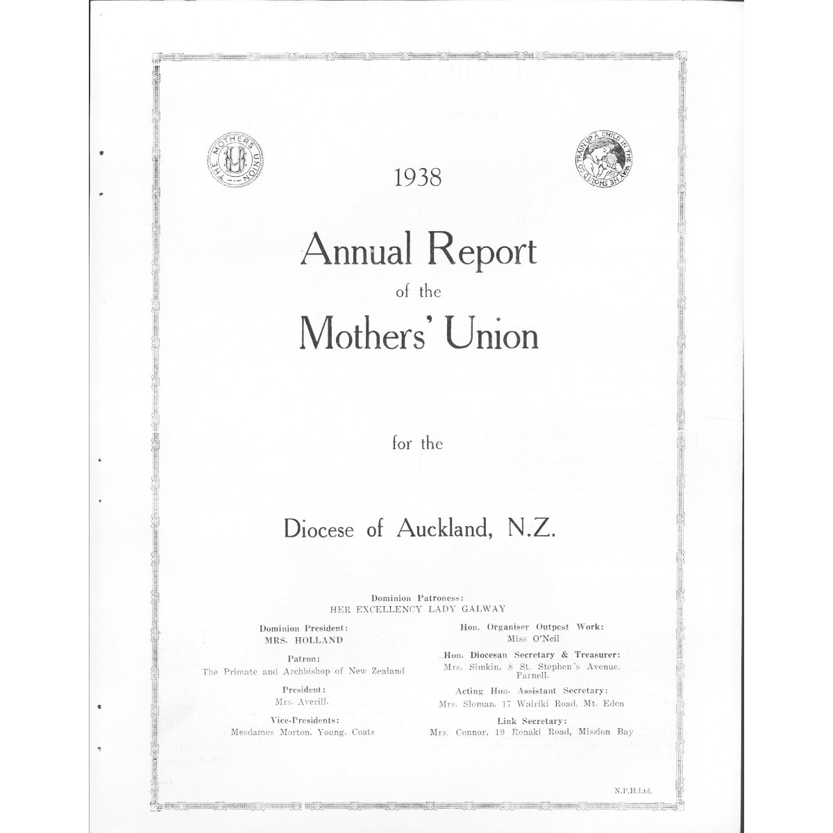 Mother's Union Annual Report