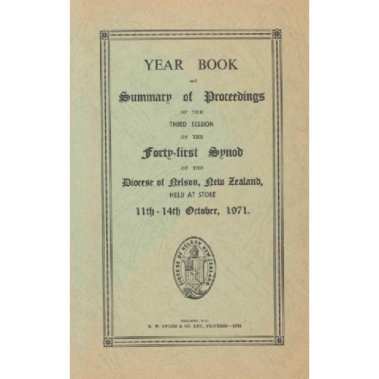 Year Book for the Diocese of Nelson